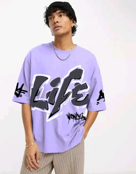 Maniac Men's Typography Slim Round T-shirts